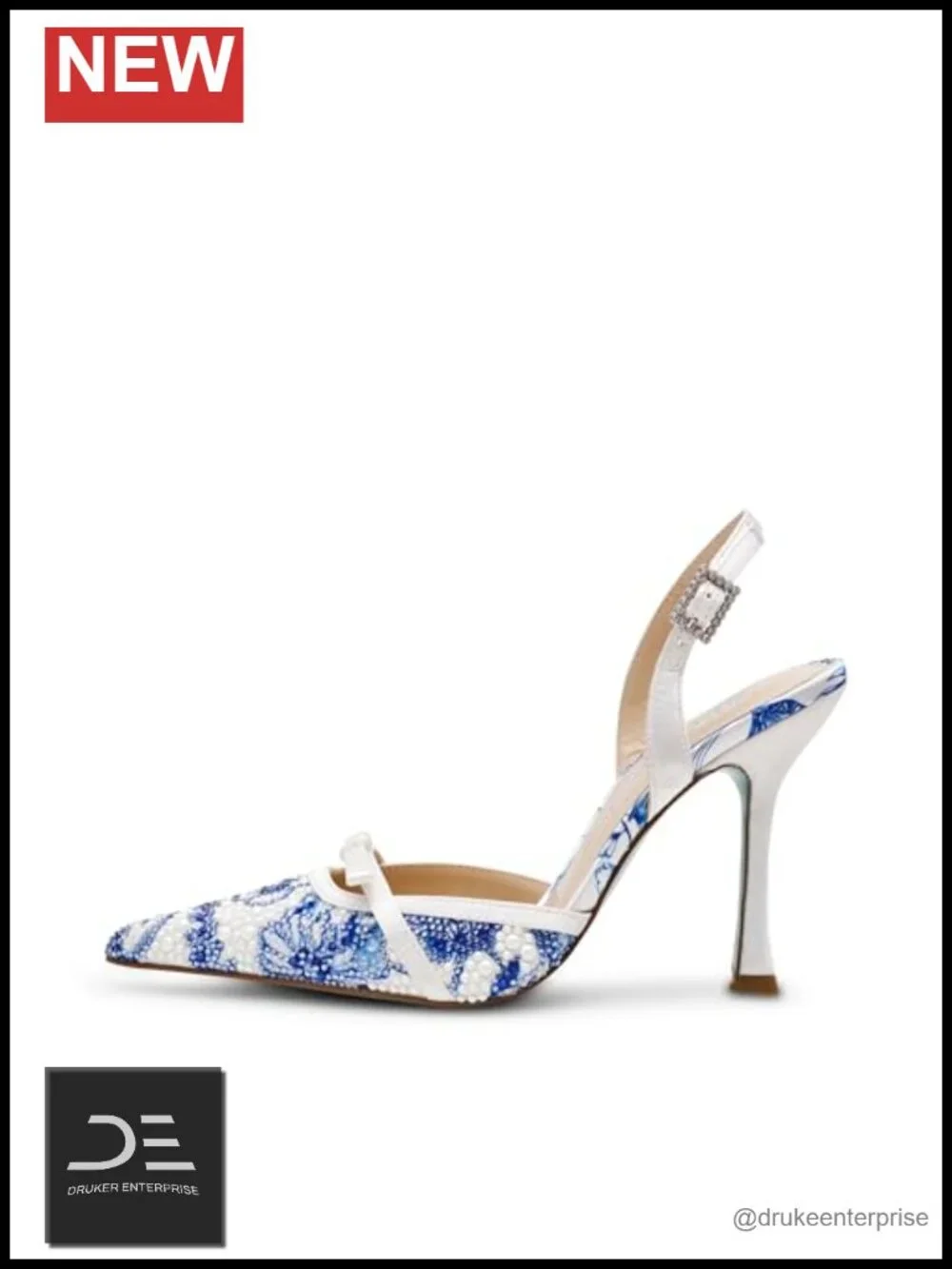 Betsey Johnson Roza Slingback Pumps Stiletto Heels Pointed Toe PVC